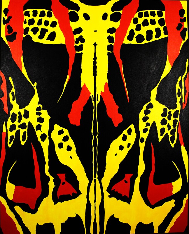contemporary modern abstract entomology art harlequin beetle 